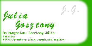 julia gosztony business card
